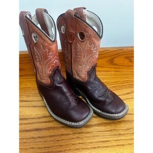 Old West Toddler Boot Size 7 Leather Upper BSI1859 Cowboy